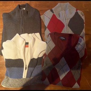 Bundle of Men’s fashion Sweaters and button ups.